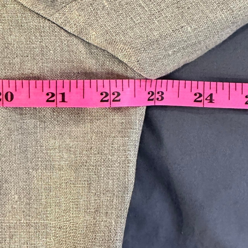 Jennie Moore  Vintage 90s 100% Linen Oversized Blazer Tan Beige‎ Office Size 14 - Picture 7 of 8